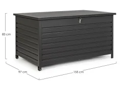 Bizzotto BAULE PORTA CUSCINI LARGE CON RUOTE ANTRACITE YK13 - ATLANTIC