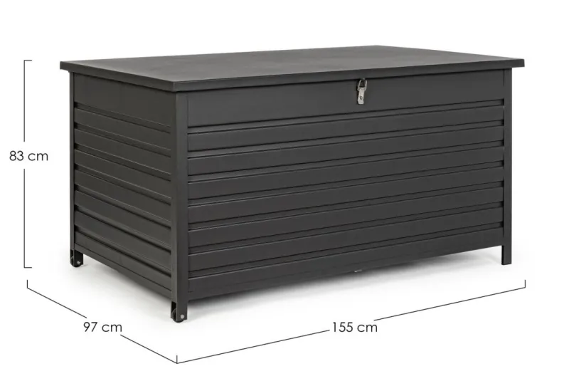 Bizzotto BAULE PORTA CUSCINI LARGE CON RUOTE ANTRACITE YK13 - ATLANTIC