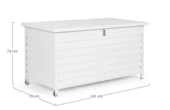New Bizzotto BAULE PORTA CUSCINI SMALL CON RUOTE BIANCO YK11 - ATLANTIC