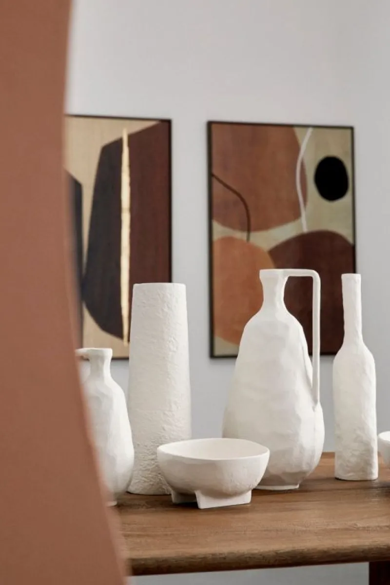 Discount Bizzotto BOTTIGLIA DECORATIVA HISAR TO BIANCO H35