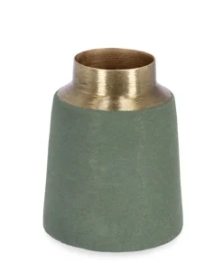 Hot Bizzotto BOTTIGLIA DECORATIVA SAAD VERDE ORO H10