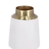 Outlet Bizzotto BOTTIGLIA DECORATIVA SAAD BIANCO ORO H10