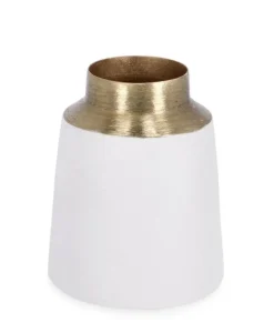 Outlet Bizzotto BOTTIGLIA DECORATIVA SAAD BIANCO ORO H10