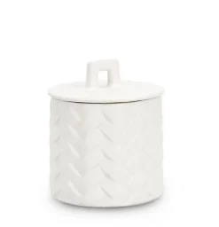 Clearance Bizzotto CANDELA C-COPERCHIO TWINE BIANCO Ø9,5