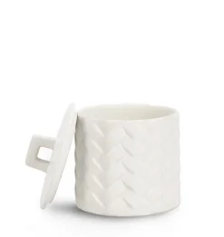 Clearance Bizzotto CANDELA C-COPERCHIO TWINE BIANCO Ø9,5