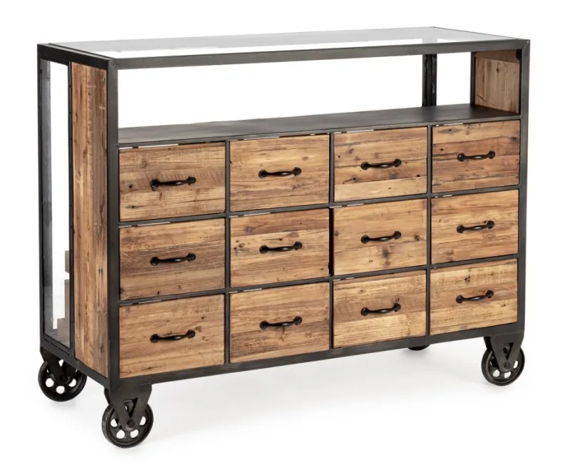 Discount Bizzotto CASSETTIERA 12C MINDIL C-RUOTE H95,5