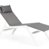 New Bizzotto CHAISE LONGUE IN ALLUMINIO BIANCO JX11 - KRION