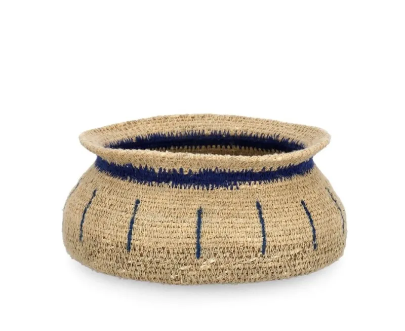 Outlet Bizzotto CIOTOLA DECORATIVA NINH NATURALE BLU D17