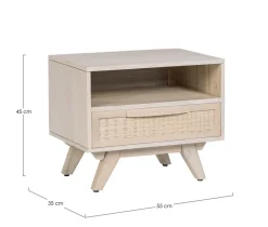 Clearance Bizzotto COMODINO IN LEGNO - SAHANA