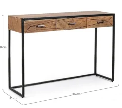 Sale Bizzotto CONSOLLE IN LEGNO 3 CASSETTI - EGON
