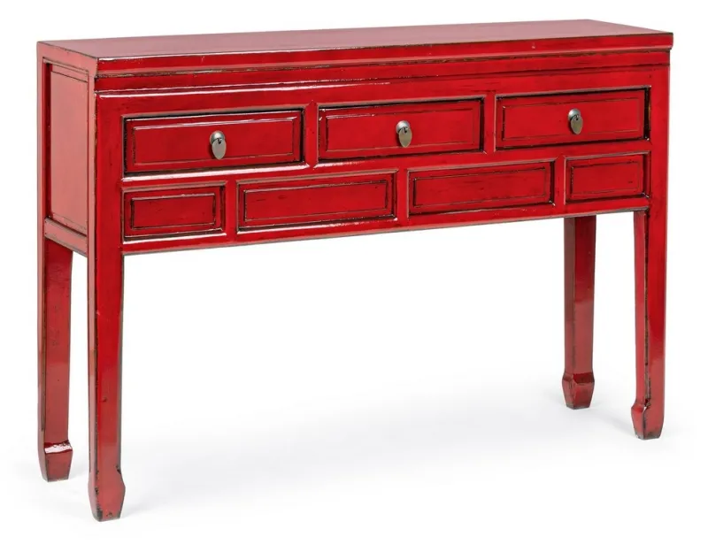 Sale Bizzotto CONSOLLE IN LEGNO ROSSO - JINAN