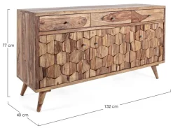 Clearance Bizzotto CREDENZA IN LEGNO 3 ANTE - KANT