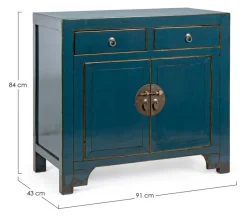 Outlet Bizzotto CREDENZA IN LEGNO BLU- JINAN