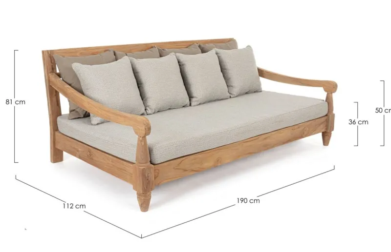 Clearance Bizzotto DAYBED C-C BALI NATURAL - FSC