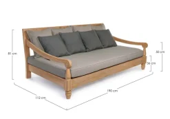New Bizzotto DAYBED IN TEAK SFODERABILE - BALI FSC