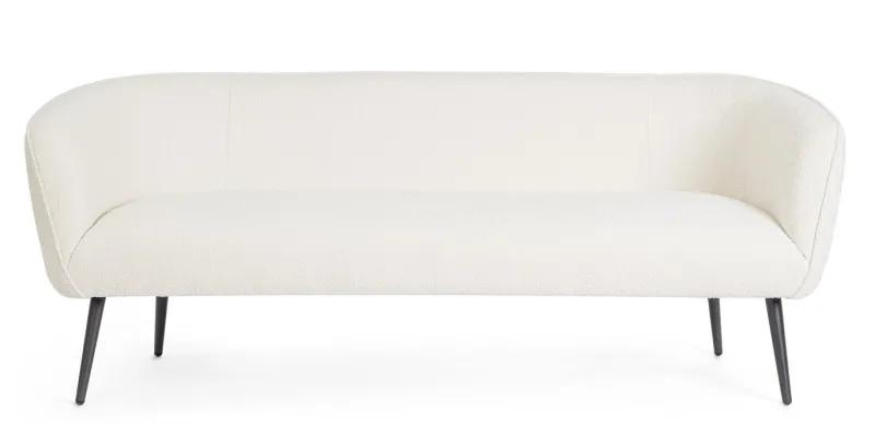 Best Bizzotto DIVANO 3 POSTI EFFETTO BOUCLE' BIANCO - AVRIL