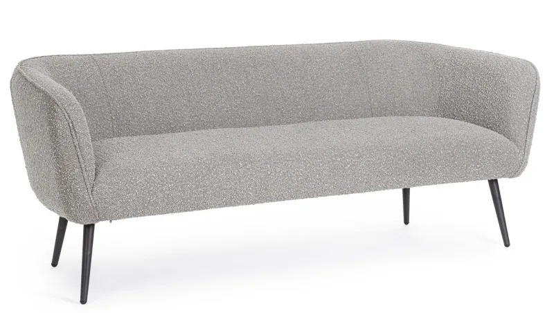 Discount Bizzotto DIVANO 3 POSTI EFFETTO BOUCLE' GRIGIO - AVRIL