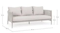 Outlet Bizzotto DIVANO 3 POSTI MOON WG24 - JACINTA