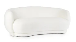 Clearance Bizzotto DIVANO EFFETTO BOUCLE' BIANCO - TECLA