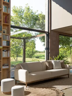 Outlet Bizzotto DIVANO EFFETTO BOUCLE' NATURALE - DETROIT