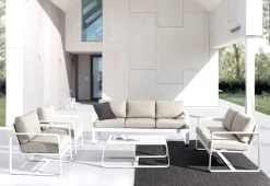 Outlet Bizzotto DIVANO IN ALLUMINIO BIANCO YK11 - MERRIGAN