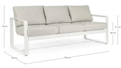 Outlet Bizzotto DIVANO IN ALLUMINIO BIANCO YK11 - MERRIGAN