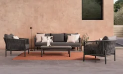 Hot Bizzotto DIVANO IN CORDA PER ESTERNO ANTRACITE WG21 - FLORENCIA