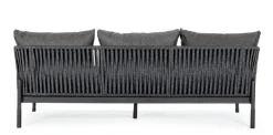 Hot Bizzotto DIVANO IN CORDA PER ESTERNO ANTRACITE WG21 - FLORENCIA
