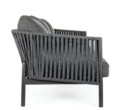 Hot Bizzotto DIVANO IN CORDA PER ESTERNO ANTRACITE WG21 - FLORENCIA
