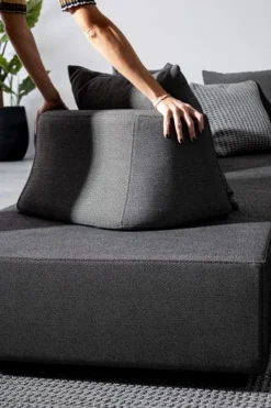 Hot Bizzotto DIVANO IN TESSUTO PER ESTERNO ANTRACITE - PIPER