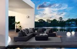 Hot Bizzotto DIVANO IN TESSUTO PER ESTERNO ANTRACITE - PIPER