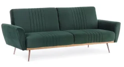 Clearance Bizzotto DIVANO LETTO IN VELLUTO VERDE SCURO - JOHNNY