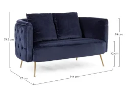 Sale Bizzotto DIVANO SFODERABILE BLU - TENBURY