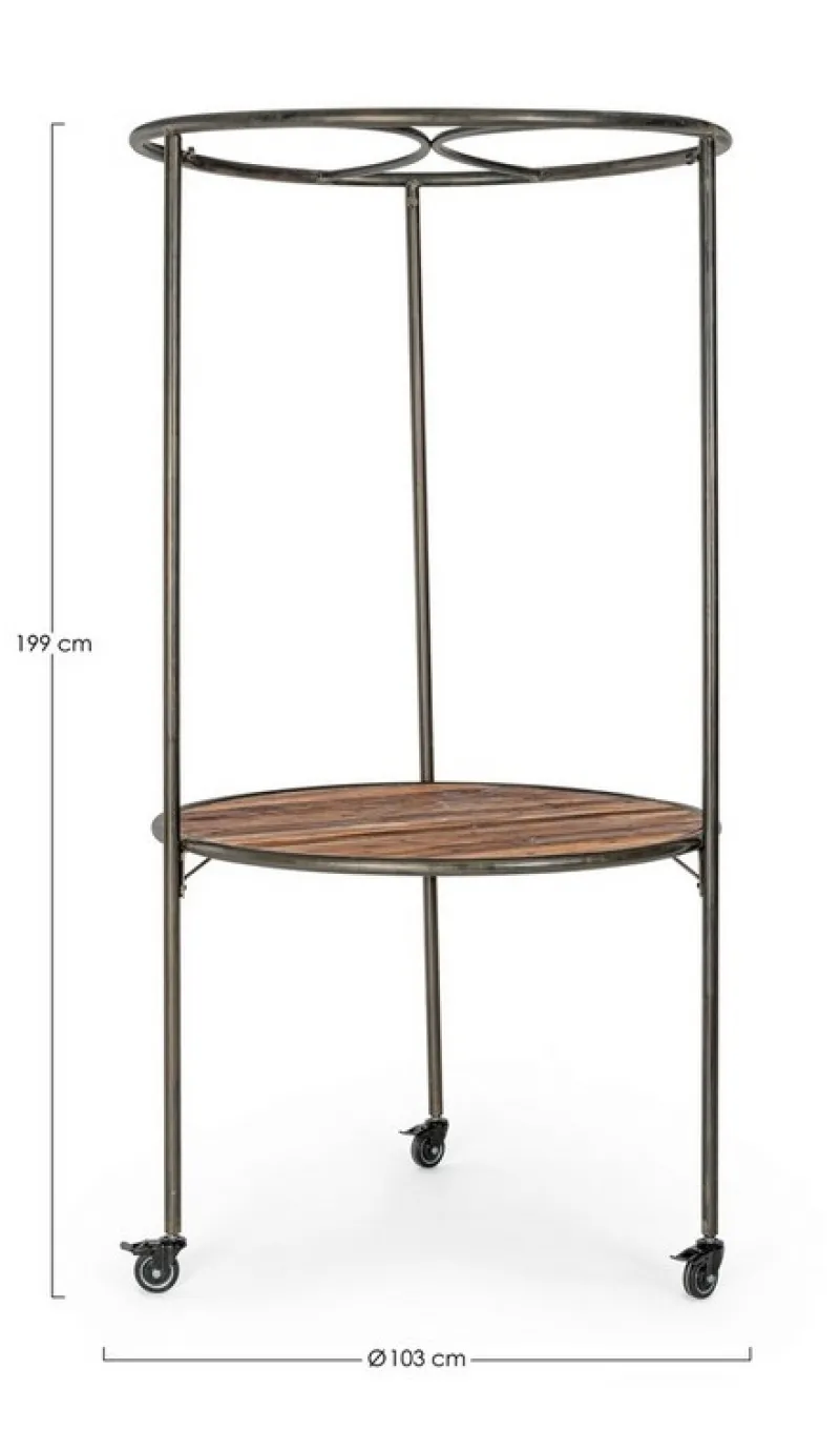 New Bizzotto ESPOSITORE IN LEGNO CON RUOTE