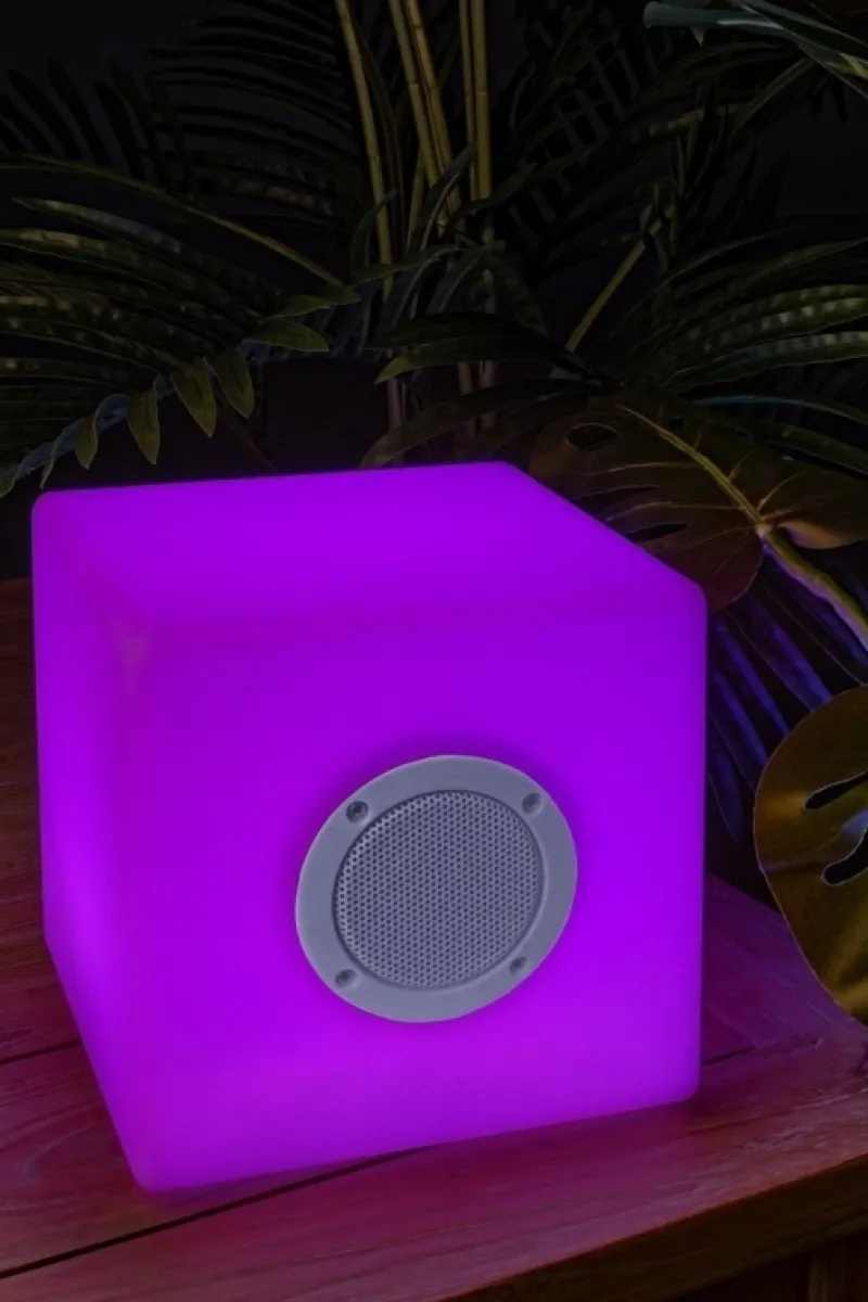 Outlet Bizzotto LAMPADA LED SPEAKER IN PLASTICA 20X20 - CUBO