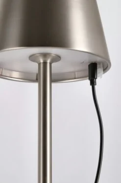 Discount Bizzotto LAMPADA TAV. LED ETNA ARGENTO H38