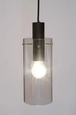 New Bizzotto LAMPADARIO 1LUCE AGLOW TRASP-NERO