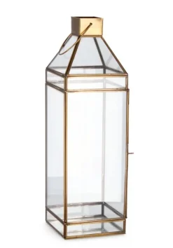 Outlet Bizzotto LANTERNA SIWAN 1M OTTONE TRASP H52,7