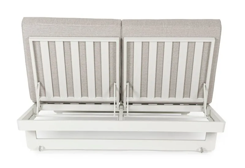 Bizzotto LETTINO DOPPIO IN ALLUMINIO BIANCO WG20 - INFINITY