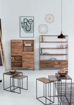 Outlet Bizzotto LIBRERIA IN LEGNO 4 CASSETTI - ELMER