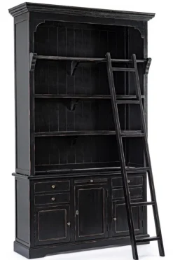 Clearance Bizzotto LIBRERIA IN LEGNO NERO - JEFFERSON