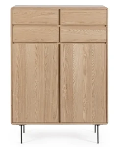 Outlet Bizzotto MOBILE ALTO IN LEGNO NATURALE - WIDALD