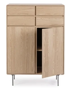 Outlet Bizzotto MOBILE ALTO IN LEGNO NATURALE - WIDALD