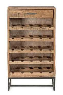 Outlet Bizzotto MOBILE PORTABOTTIGLIE IN LEGNO - ELMER