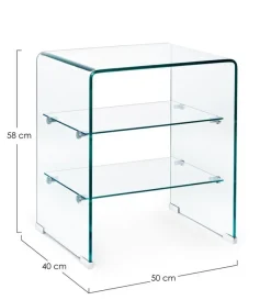 Sale Bizzotto MOBILETTO IN VETRO - IRIDE