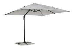 Online Bizzotto OMBRELLONE BRACCIO CON LED IN ALLUMINIO 3X3 ANTRACITE - INES