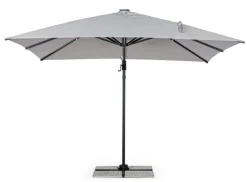 Online Bizzotto OMBRELLONE BRACCIO CON LED IN ALLUMINIO 3X3 ANTRACITE - INES