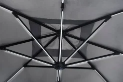 Online Bizzotto OMBRELLONE BRACCIO CON LED IN ALLUMINIO 3X3 ANTRACITE - INES