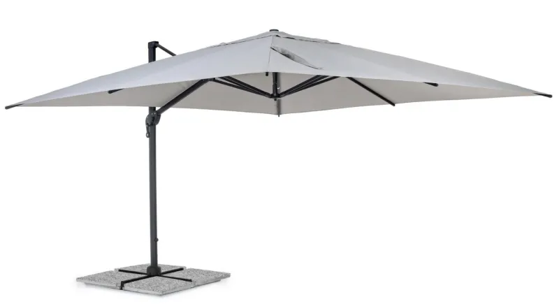 New Bizzotto OMBRELLONE BRACCIO IN ALLUMINIO 4X4 ANTRACITE - INES
