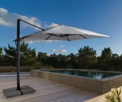New Bizzotto OMBRELLONE BRACCIO IN ALLUMINIO 4X4 ANTRACITE - INES